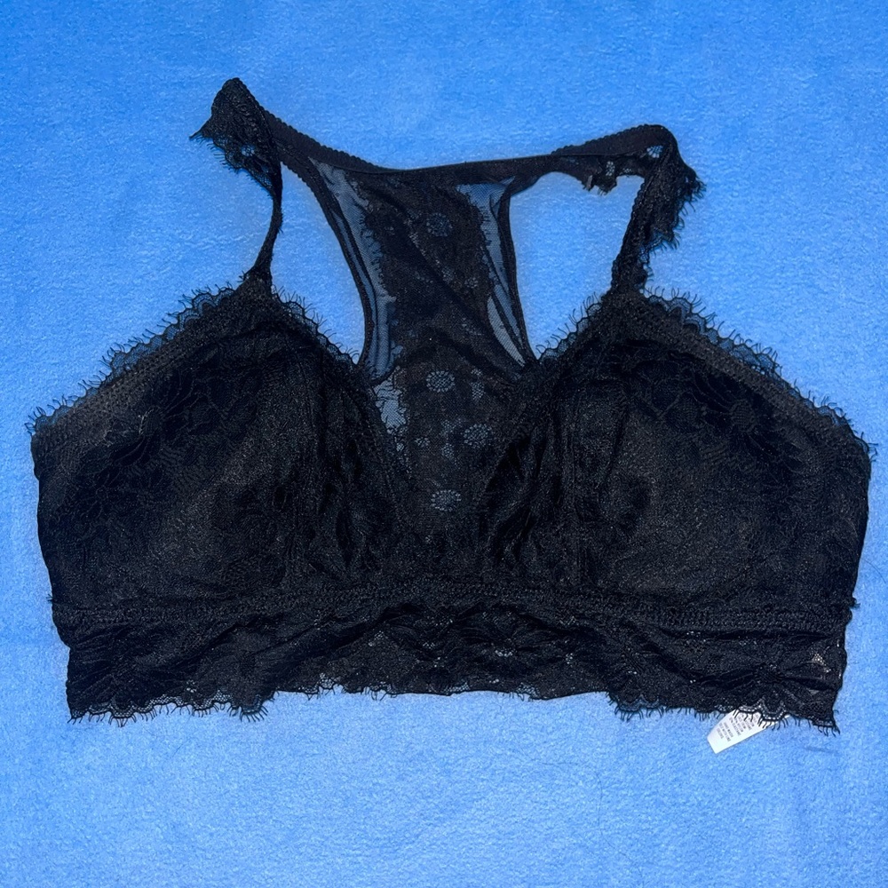 Black Aerie Lacey Bralette (Large)